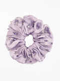 Harlow Embellished Oversized Silk Scrunchie - Mauve