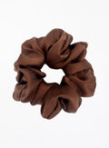 Brown Oversized Silk Scrunchie