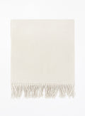 White Fringed Cashmere Scarf