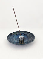 Tilly Ceramic Incense Holder - Cerulean Silver