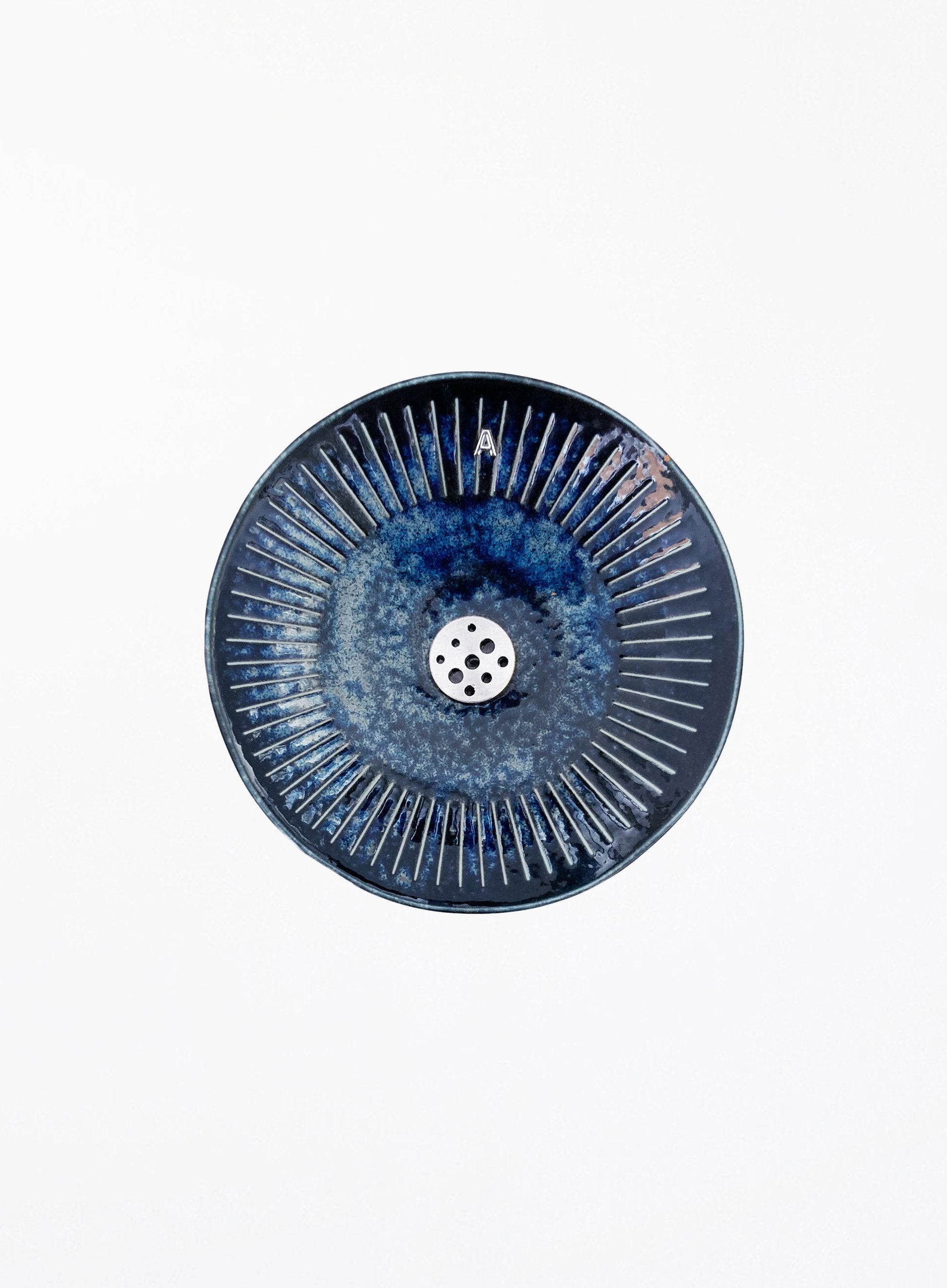 Tilly Ceramic Incense Holder - Cerulean Silver