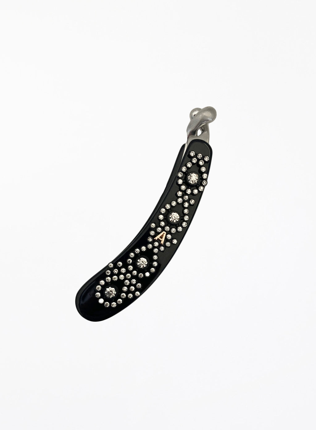 Black Embellished Banana Hair Clip