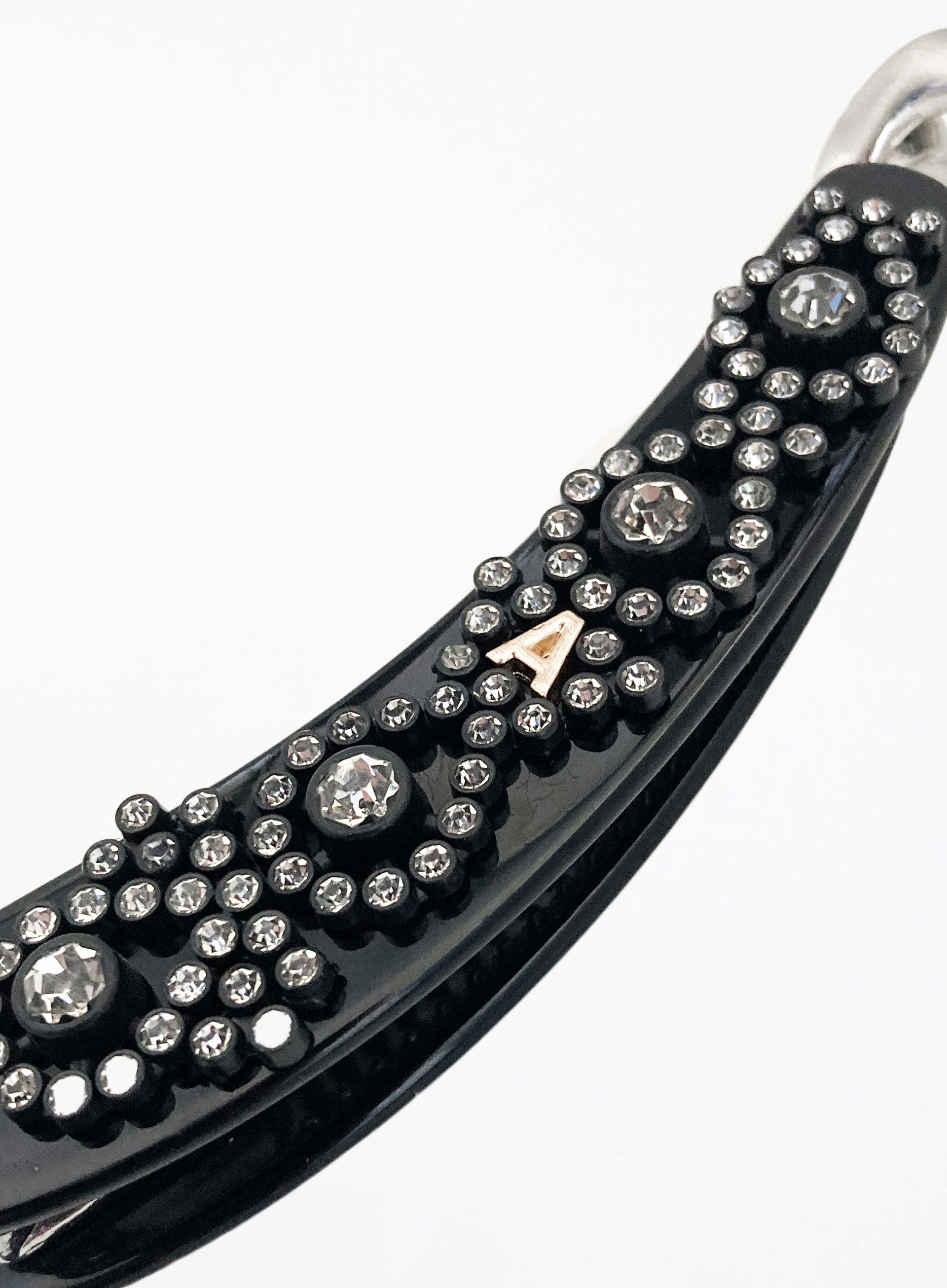 Black Embellished Banana Hair Clip