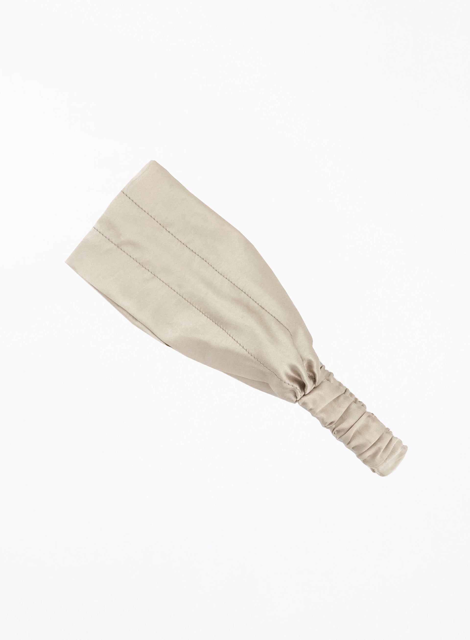 Beige Silk Headwrap Headband