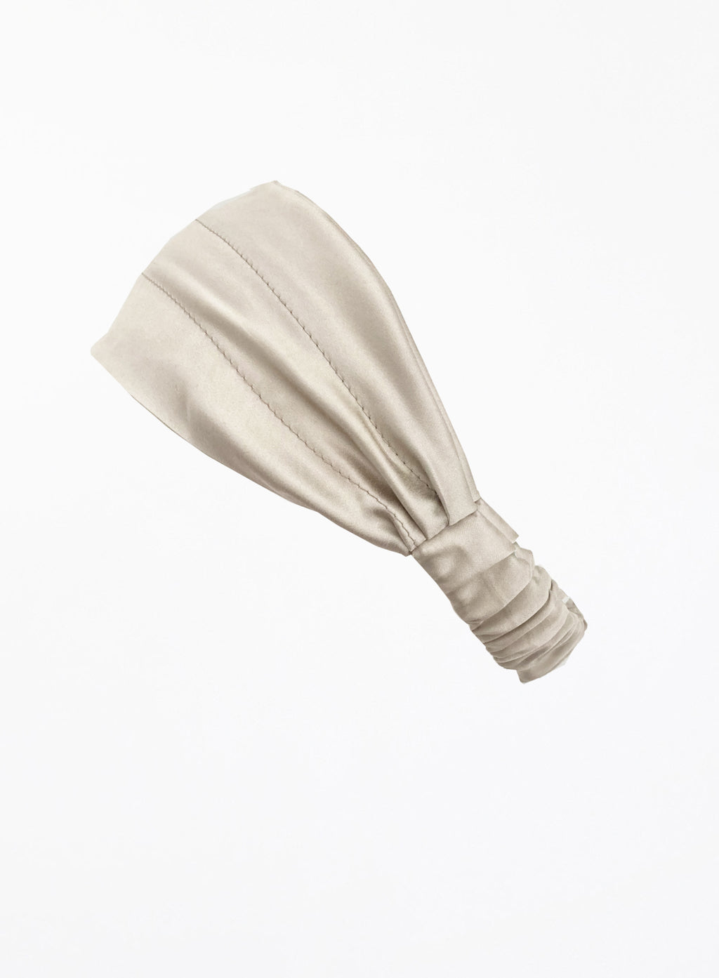 Beige Silk Headwrap Headband
