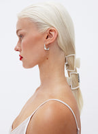 White Embellished Acetate Hair Claw