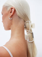 Jill Embellished Acetate Hair Claw - Pearl