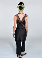 Green Embellished Oversized Silk Scrunchie