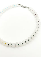 white jade natural stones necklace