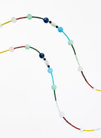 mix stones beaded collar necklace