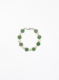 green natural stone pearl bracelet