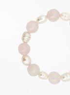 Rose Quartz Pearl Bracelet