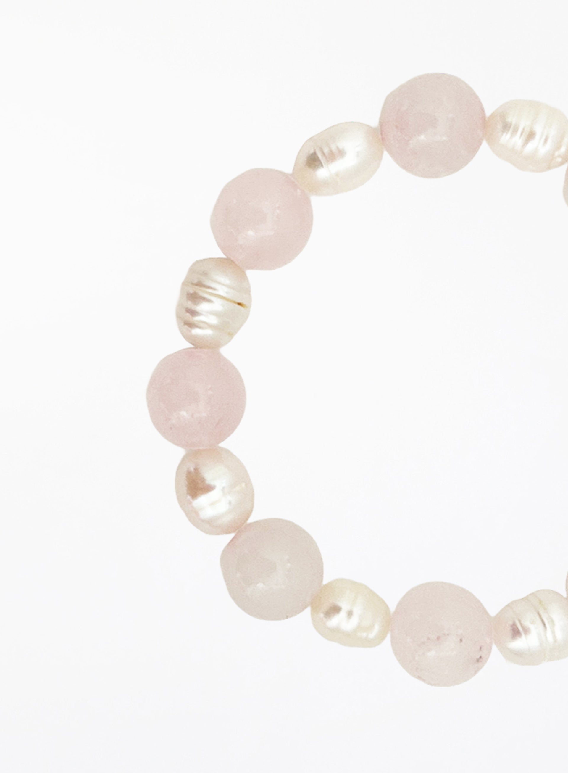 Rose Quartz Pearl Bracelet