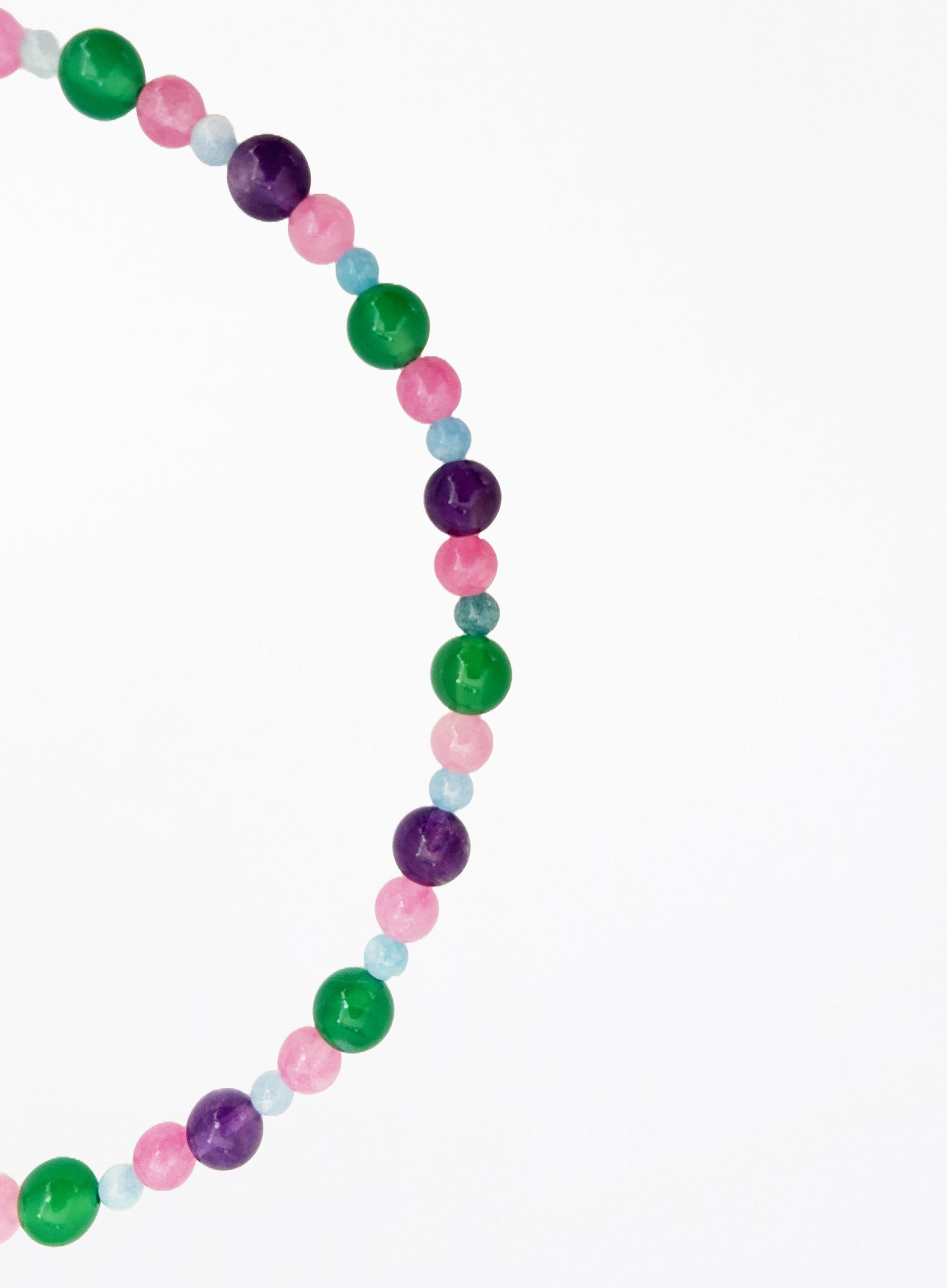 mix stones beaded collar necklace