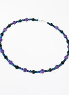 amethyst sodalite beaded collar necklace