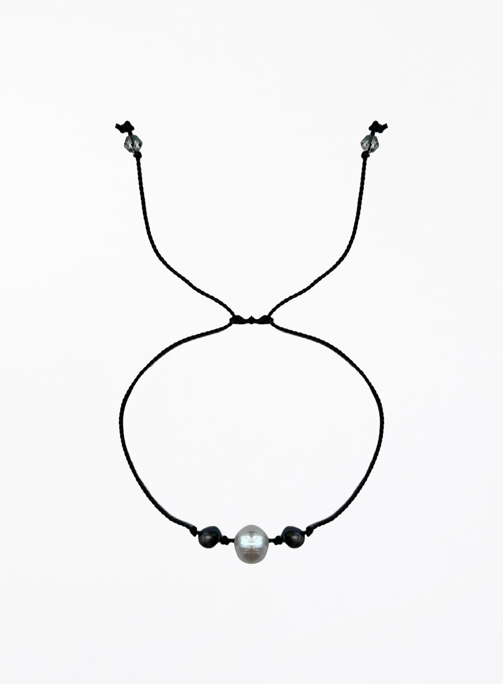 pearl silk cord bracelet