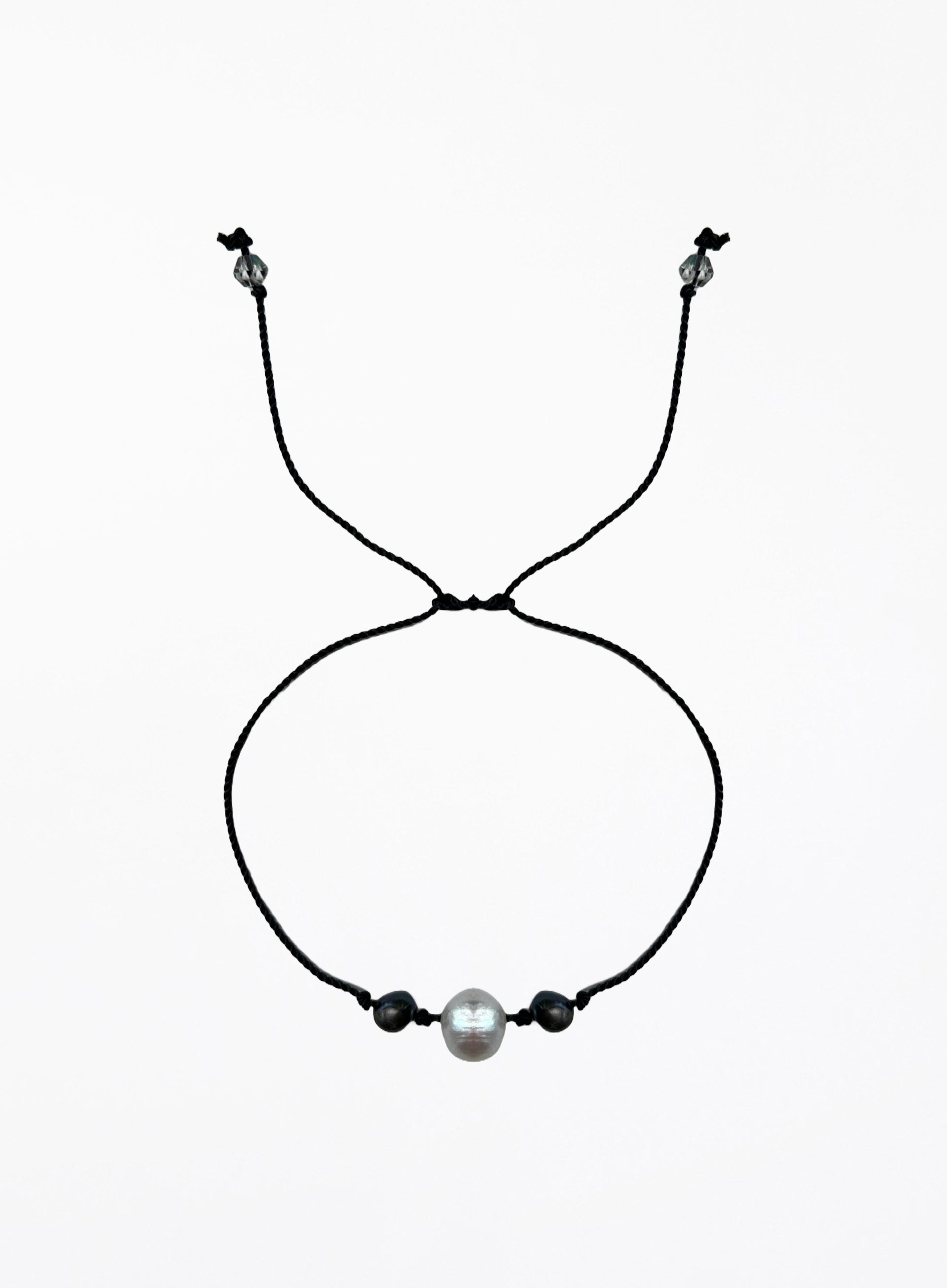 pearl silk cord bracelet