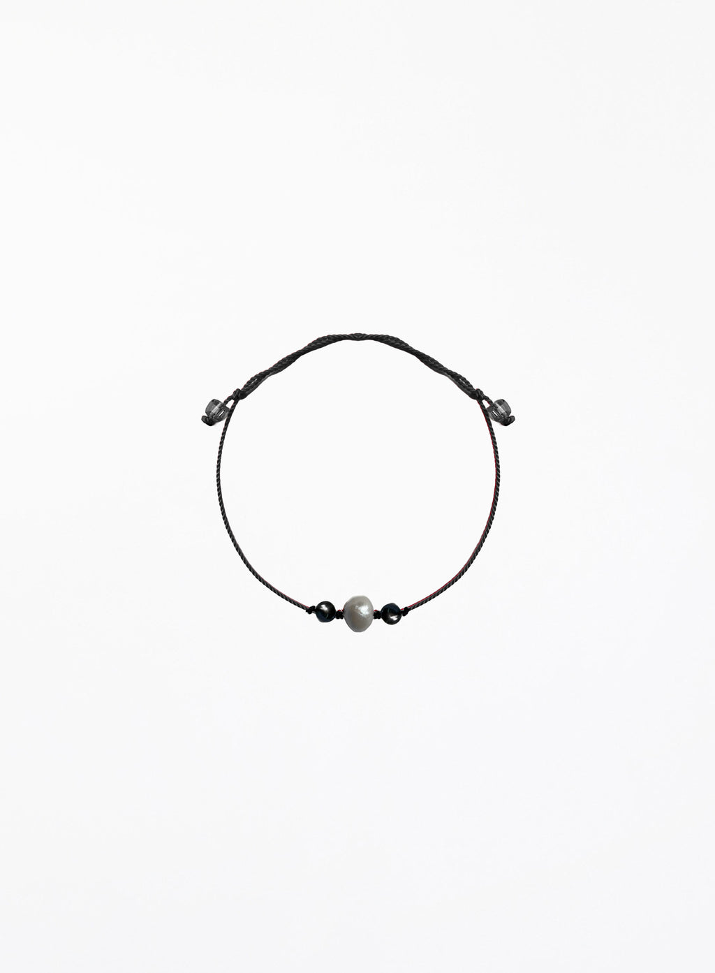 pearl silk cord bracelet