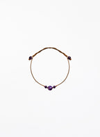 amethyst silk cord bracelet