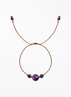 amethyst silk cord bracelet