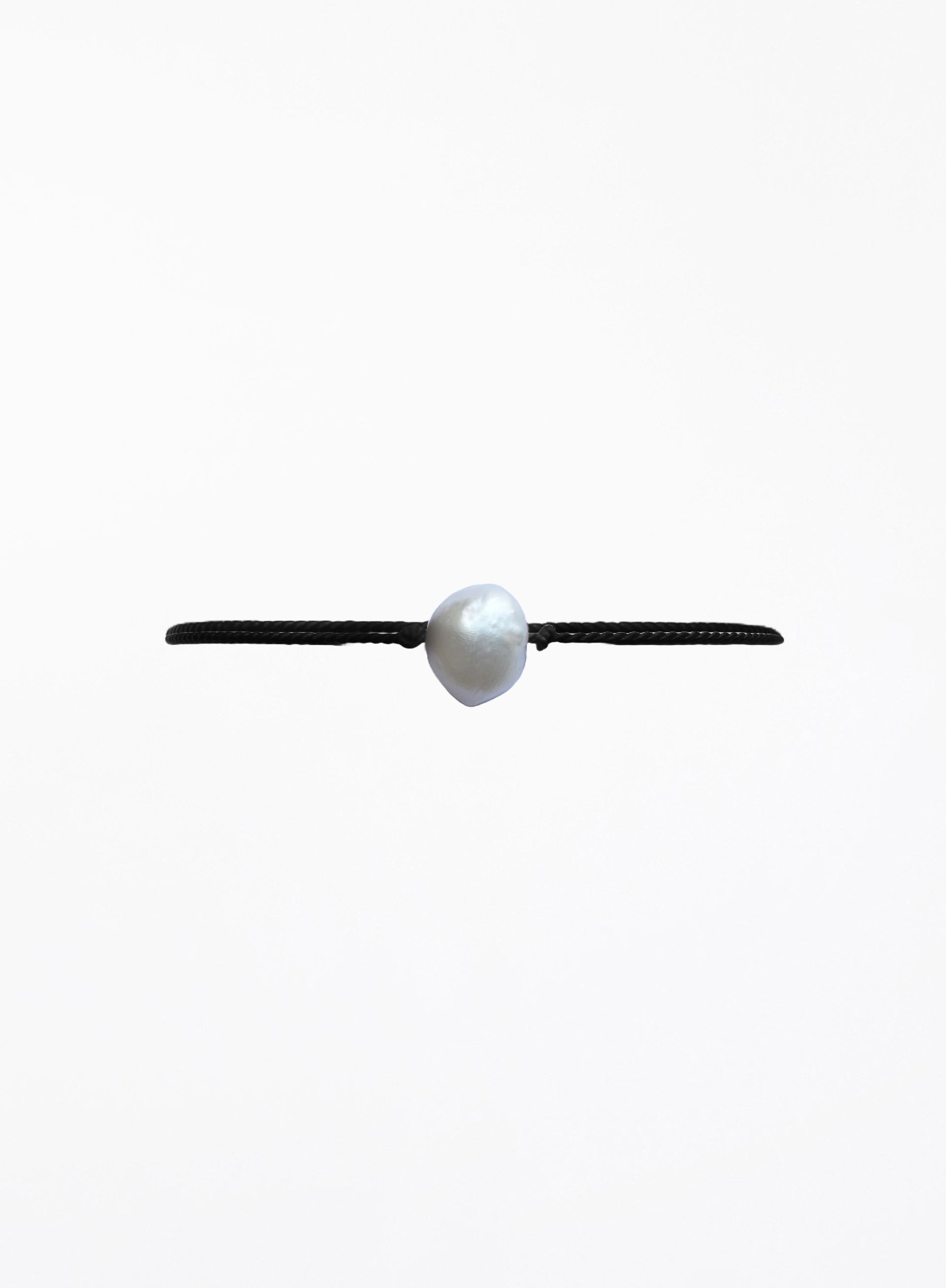 pearl silk cord bracelet