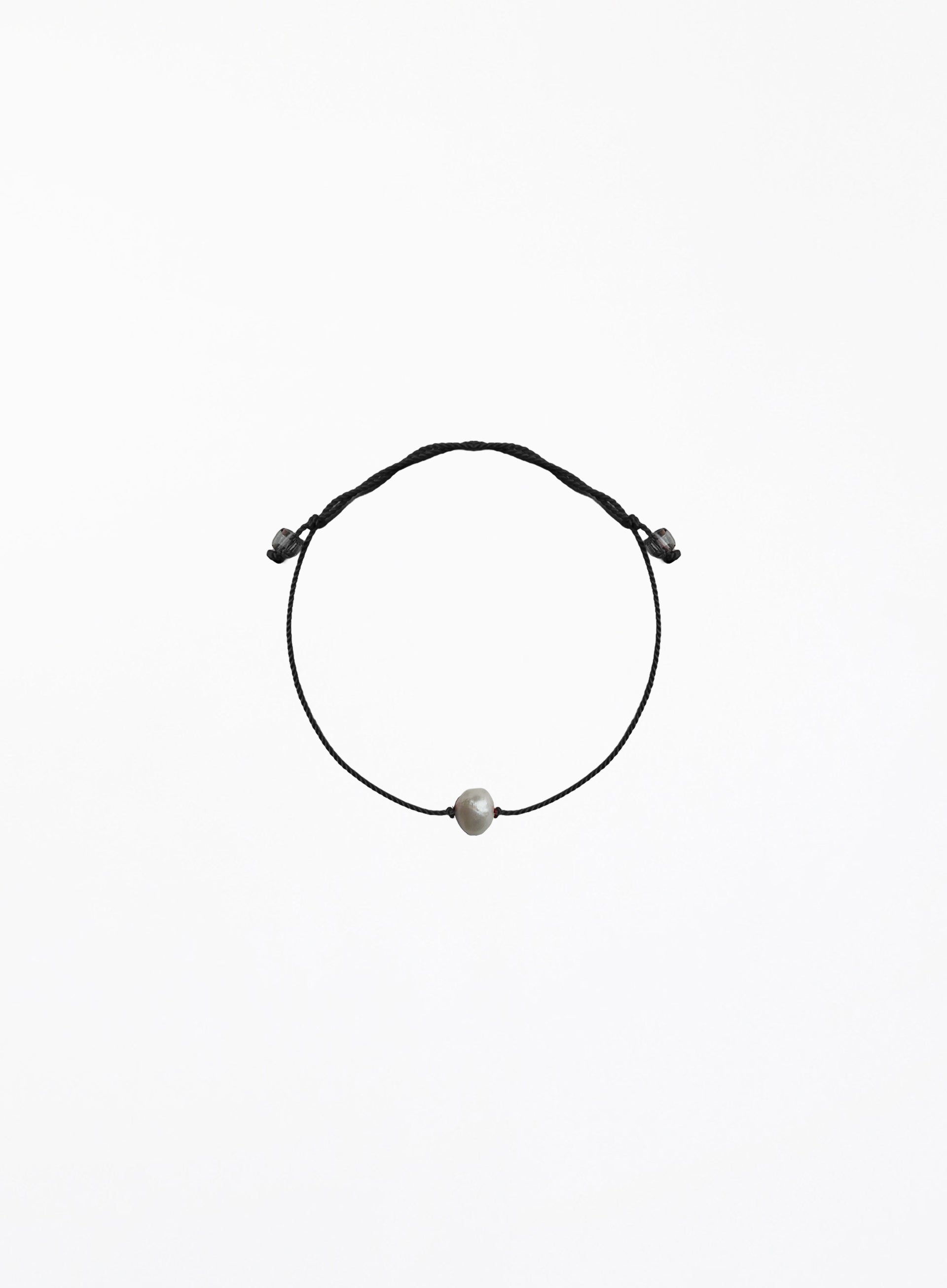pearl silk cord bracelet