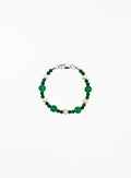 green natural stone pearl bracelet