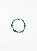 green natural stone pearl bracelet