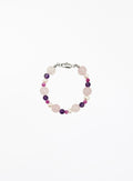 rose quartz amethyst pearl mix stone beaded bracelet