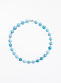 blue mix stones beaded collar necklace