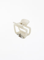 Jill Embellished Acetate Hair Claw - Pearl
