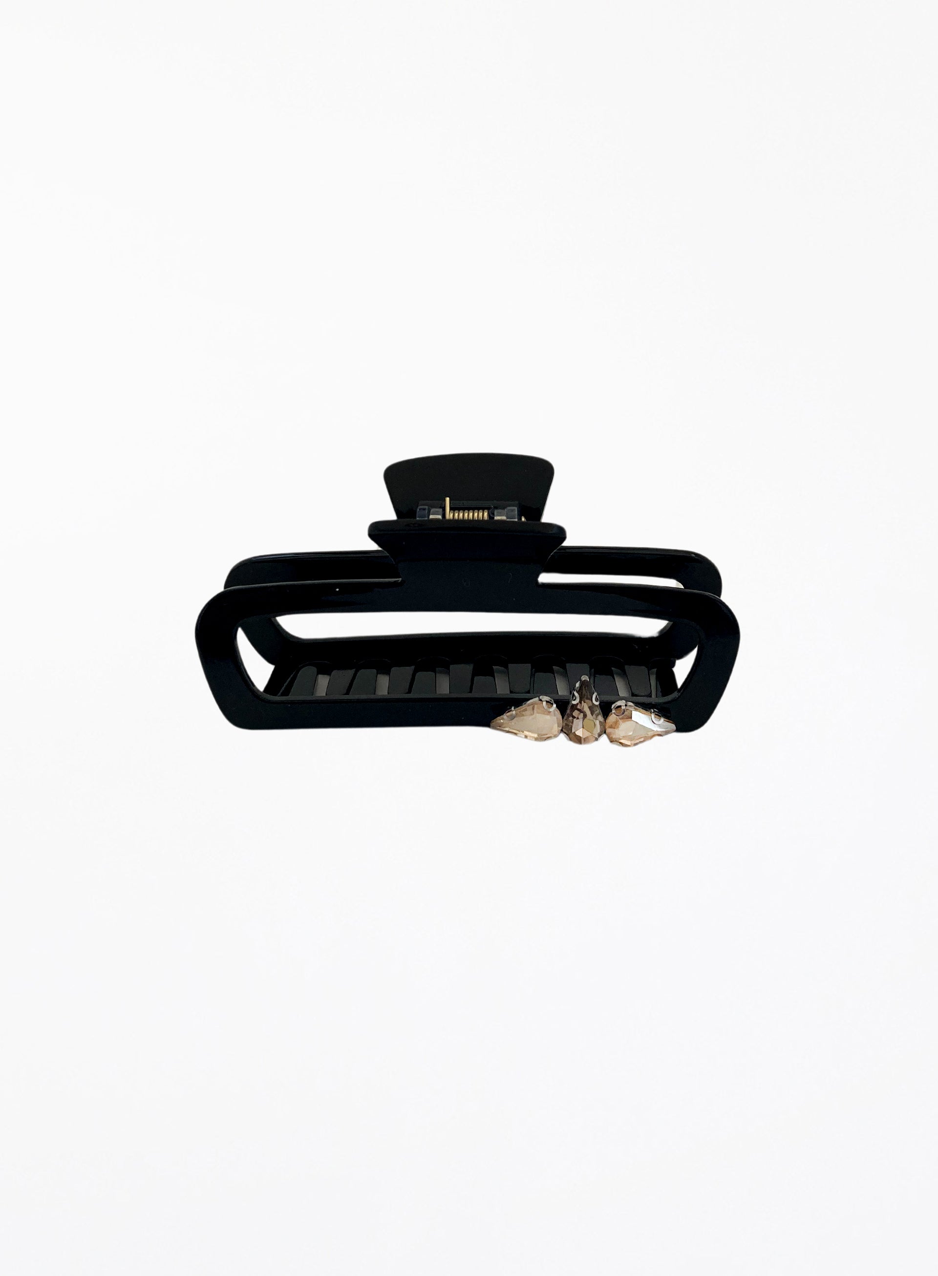 Zumia Embellished Cellulose Acetate Hair Claw - Nero