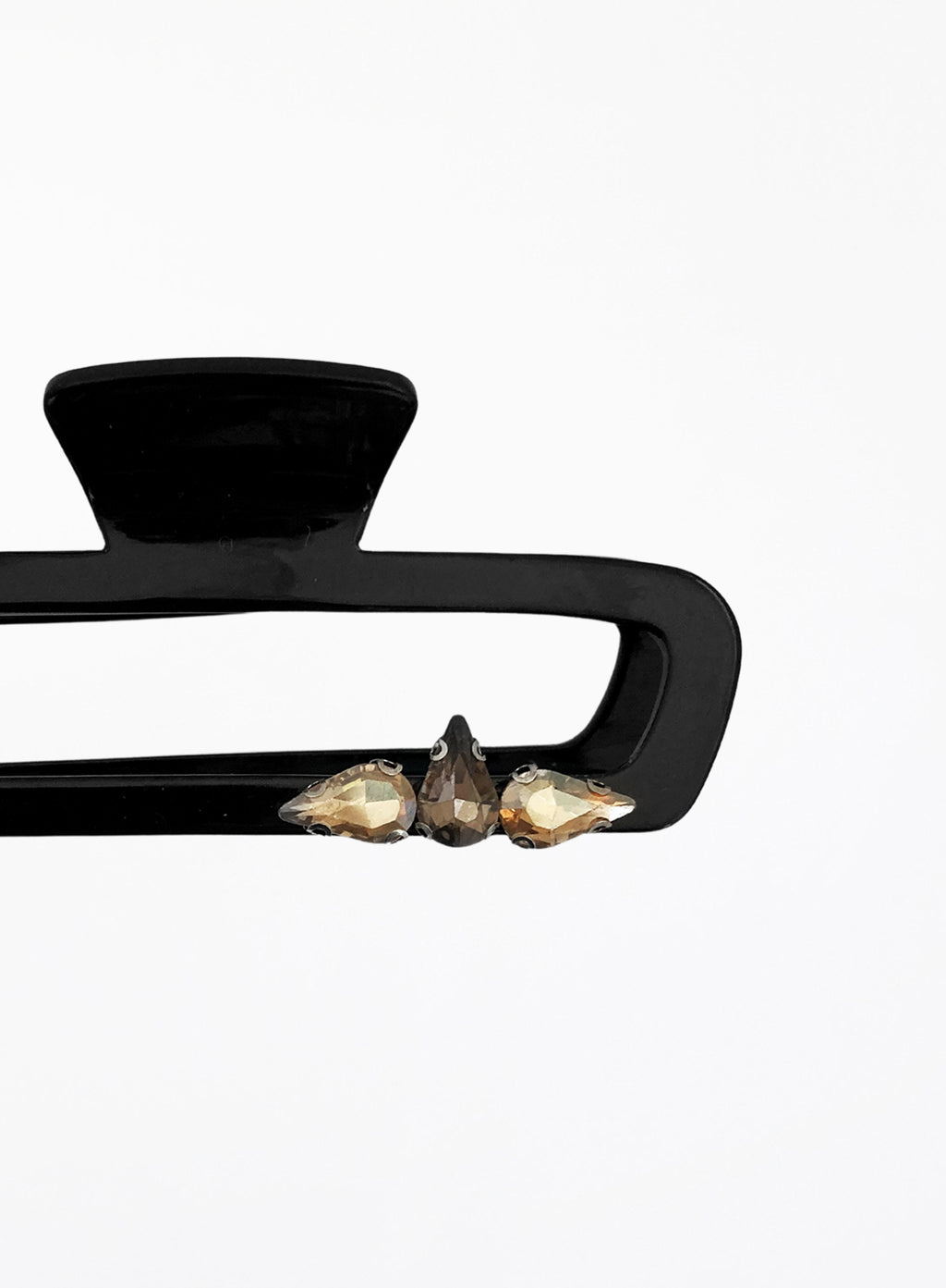 Zumia Embellished Cellulose Acetate Hair Claw - Nero