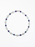 amethyst rose quartz mix stones beaded collar necklace