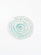 Luciena Ceramic Incense Holder - Green Aqua Silver