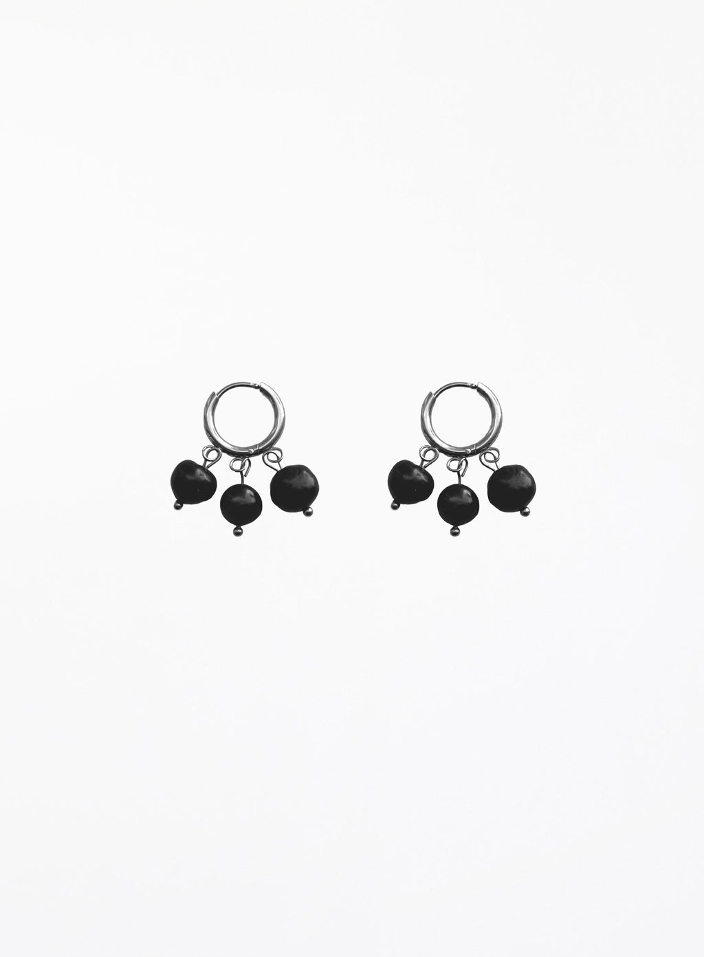 Trinity Black Pearl Earrings