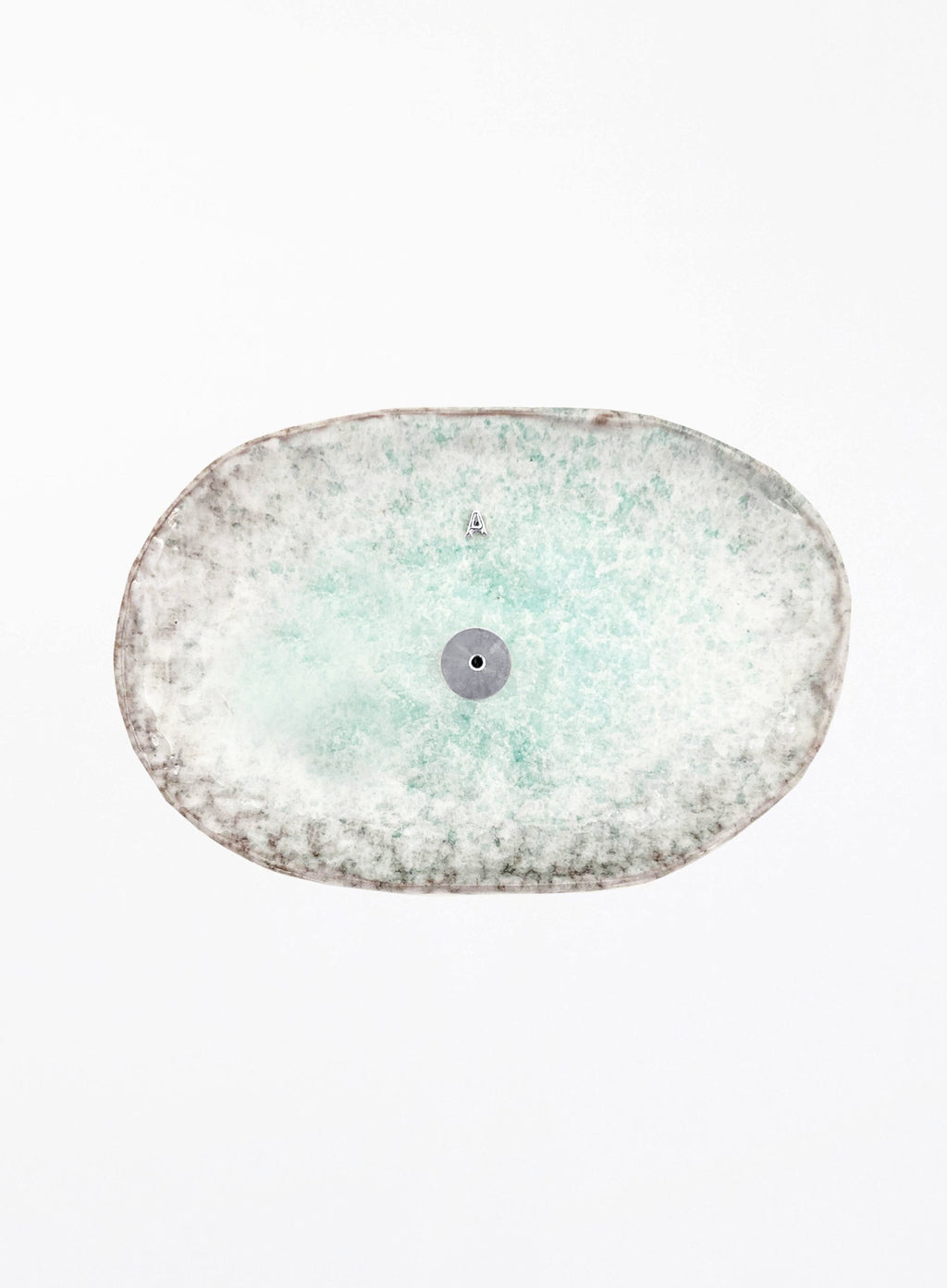 Luciena Ceramic Incense Holder - Aqua Silver