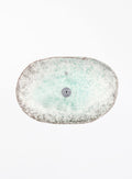 Luciena Ceramic Incense Holder - Aqua Silver