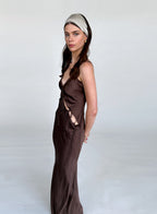 Beige Silk Headwrap Headband