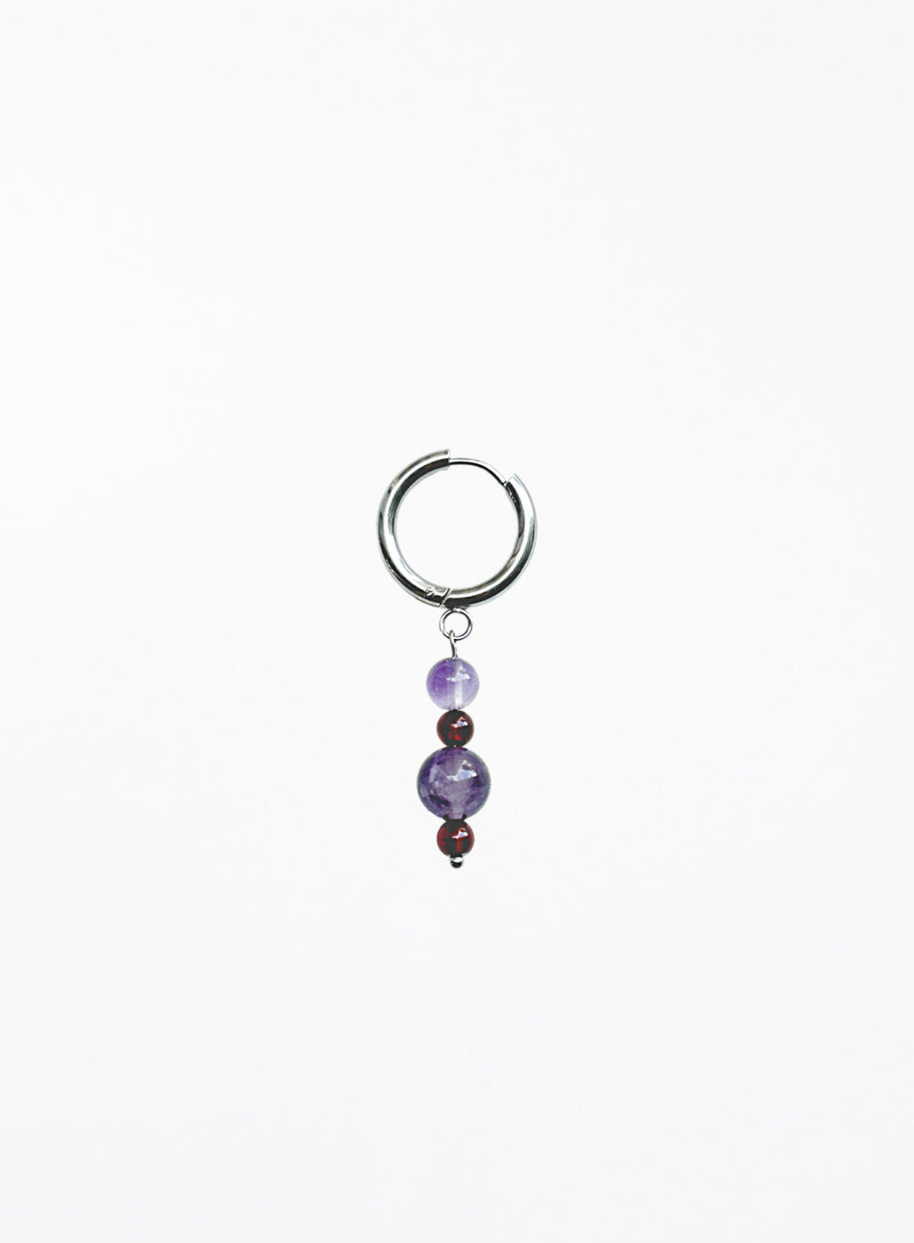Bowery Amethyst Garnet Earrings Stack