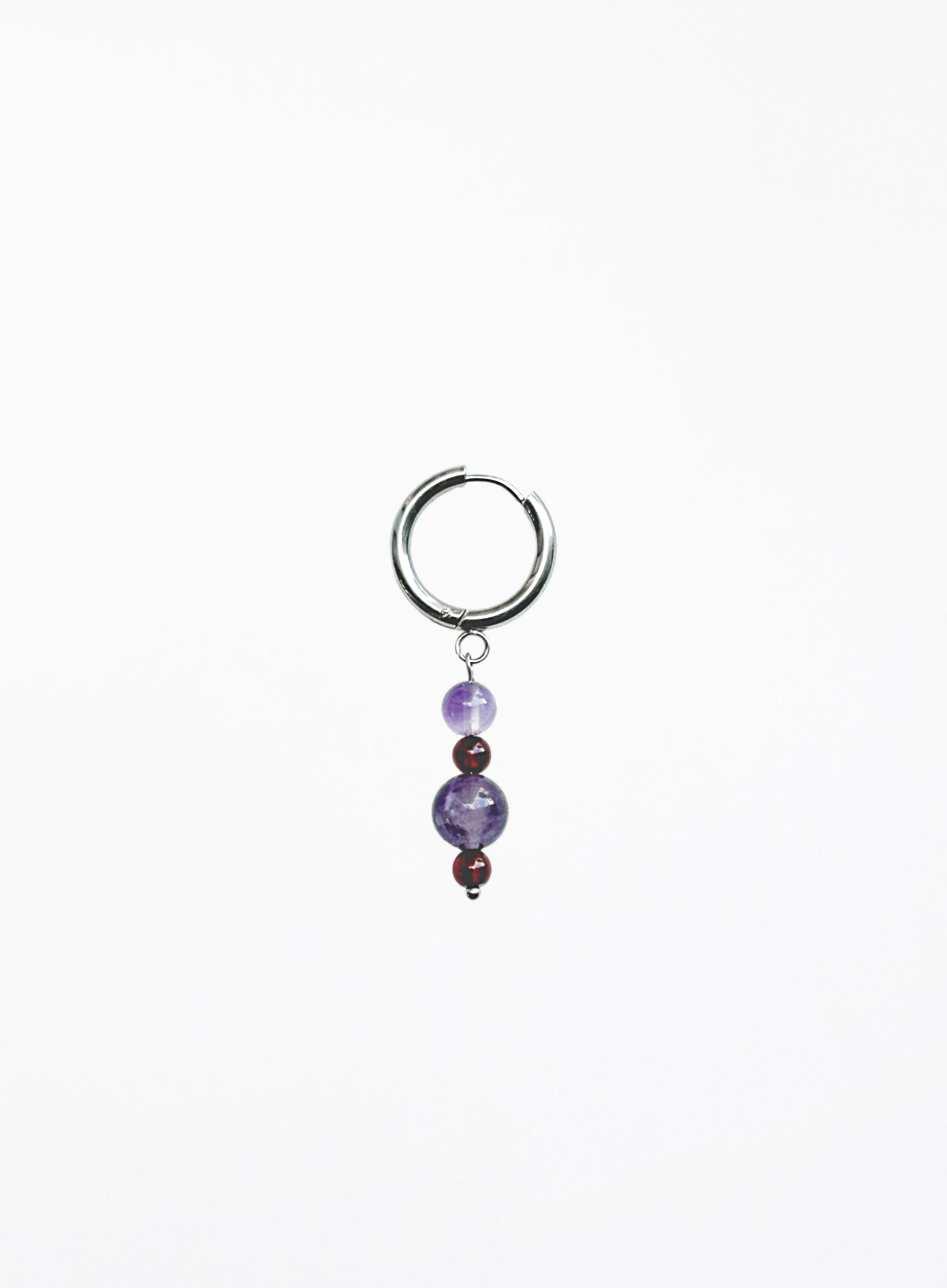 Bowery Amethyst Garnet Earrings Stack