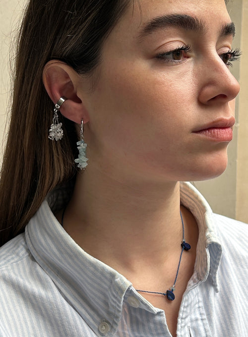 Valrian Trio Aquamarine Earrings