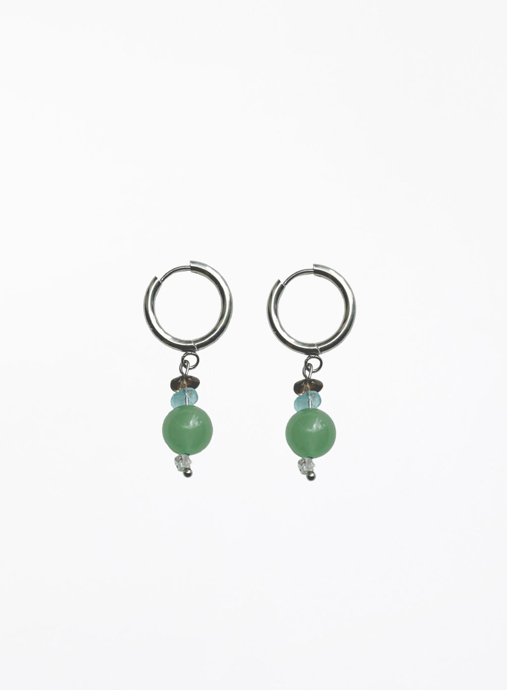 Plasir Mix Stones Hoop Earrings