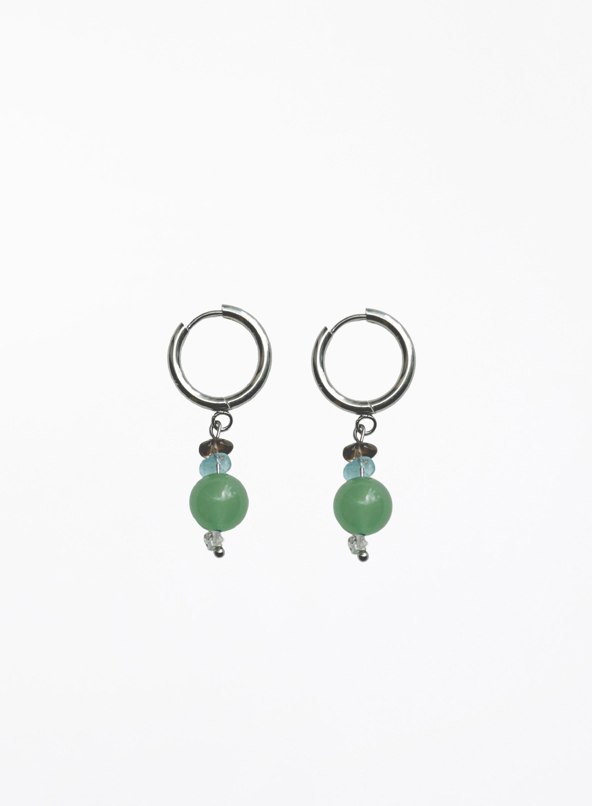Plasir Mix Stones Hoop Earrings
