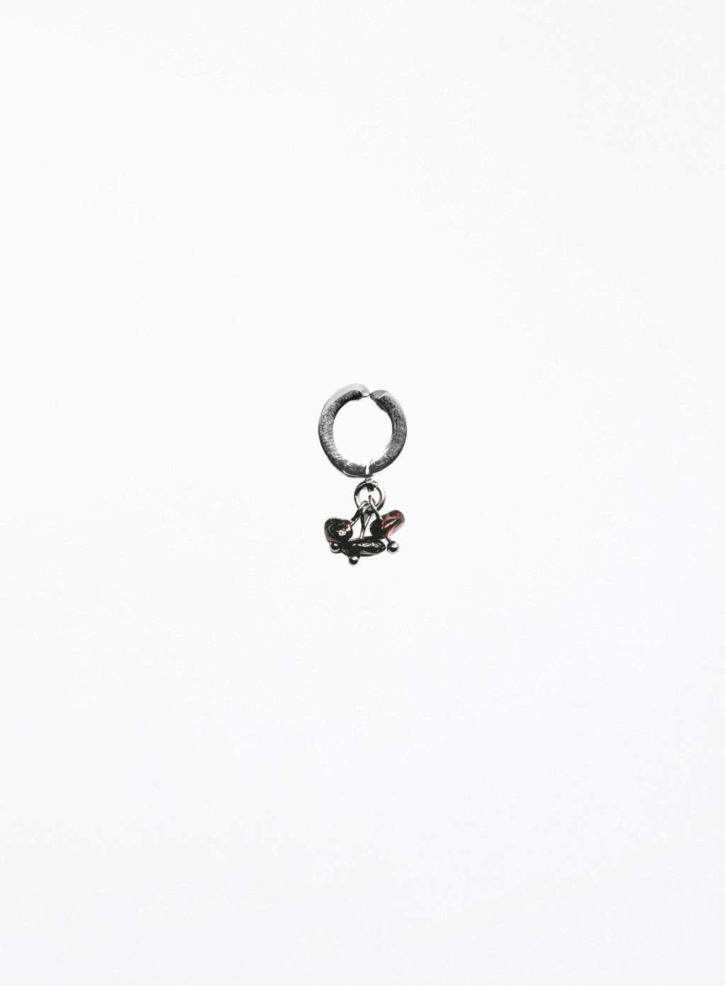 garnet stones earcuff on a white background