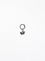 garnet stones earcuff on a white background