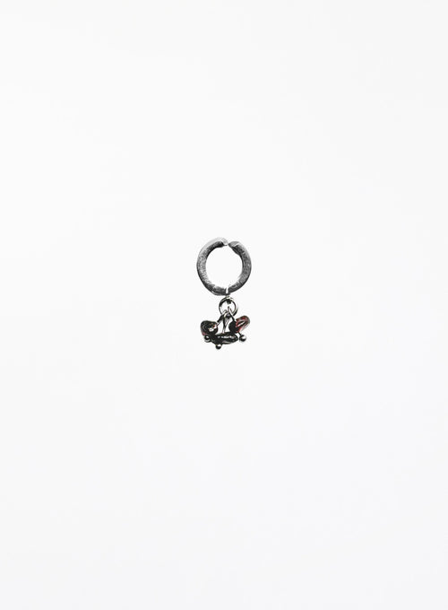 garnet stones earcuff on a white background