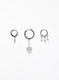 Barbau Opal Clear Quartz Earrings Stack
