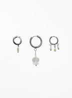 Barbau Opal Clear Quartz Earrings Stack