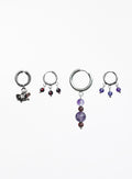 Bowery Amethyst Garnet Earrings Stack
